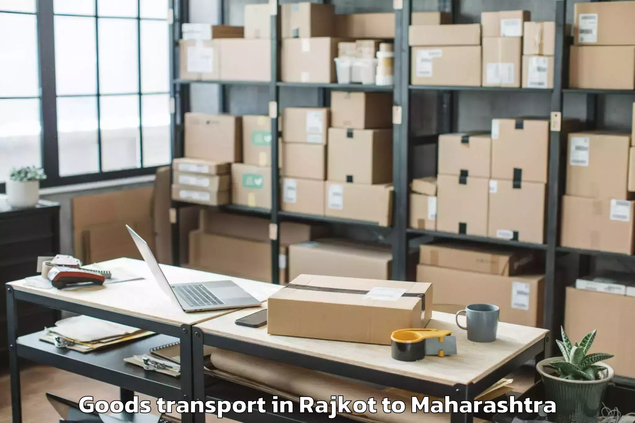 Hassle-Free Rajkot to Pombhurna Goods Transport